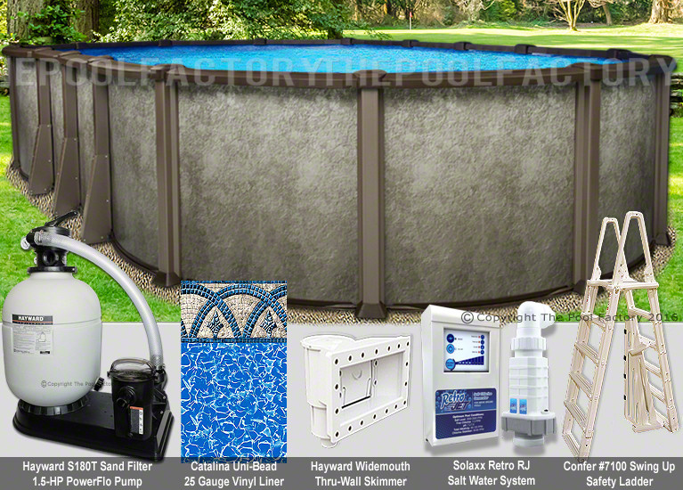 24 Above Ground Pool Packages
 12x24 Oval 54" High Saltwater LX Ground Salt