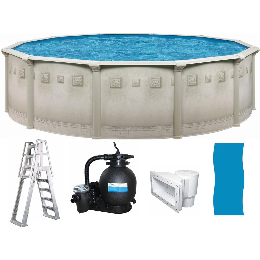 24 Above Ground Pool Packages
 Palisades 24 ft Round x 52 in Deep Hard Sided