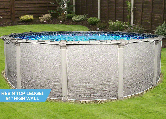 24 Above Ground Pool Packages
 24 Round 54" High Signature Resin Ledge Ground