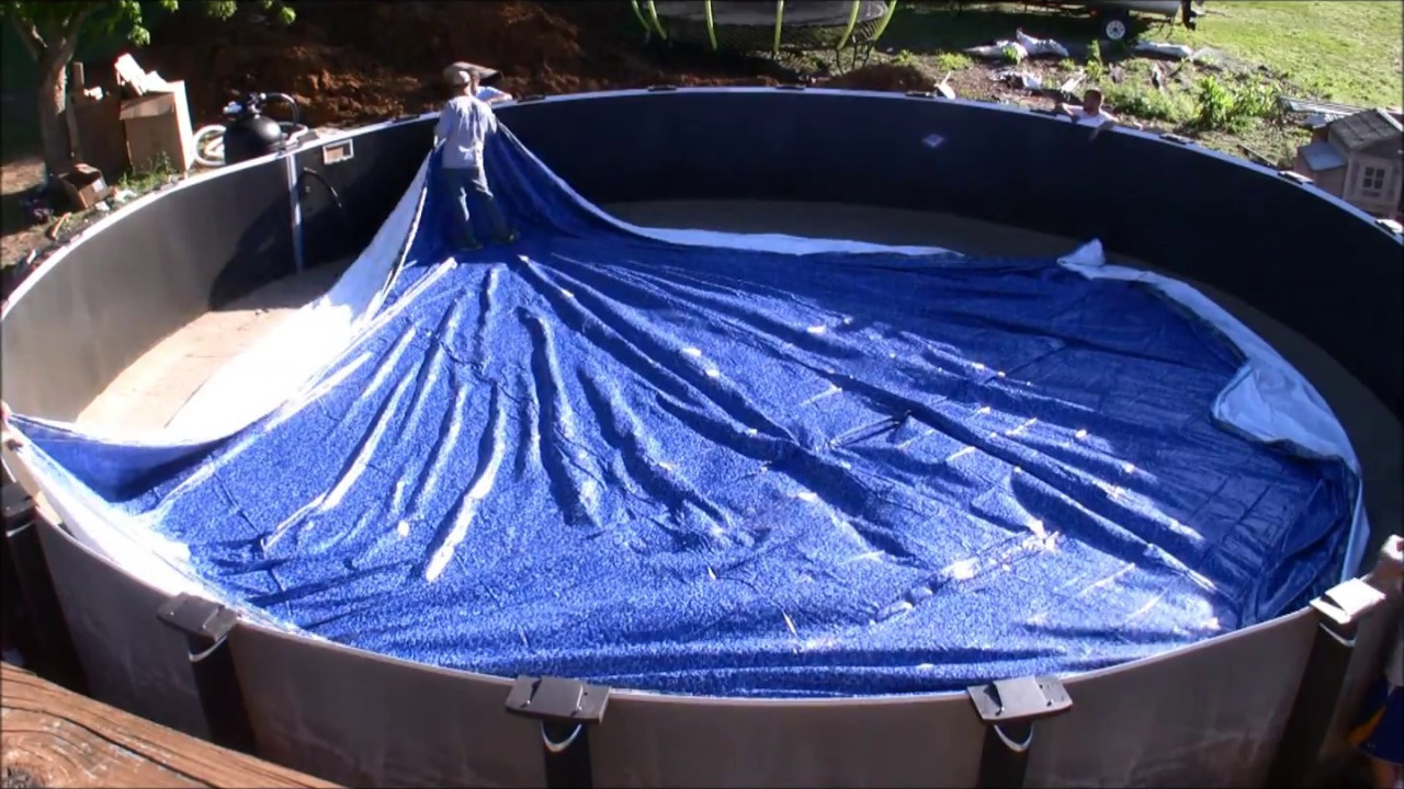 24' Above Ground Pool
 33 Foot Pool Installation Time Lapse