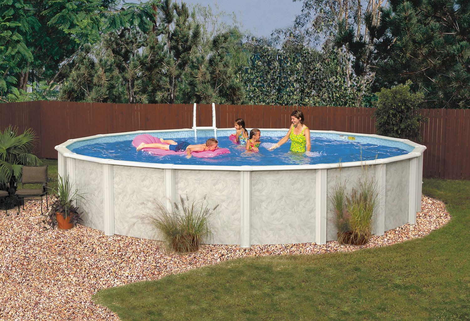 24' Above Ground Pool
 GSM 24 Round Crystal River Ground Swiimming Pool