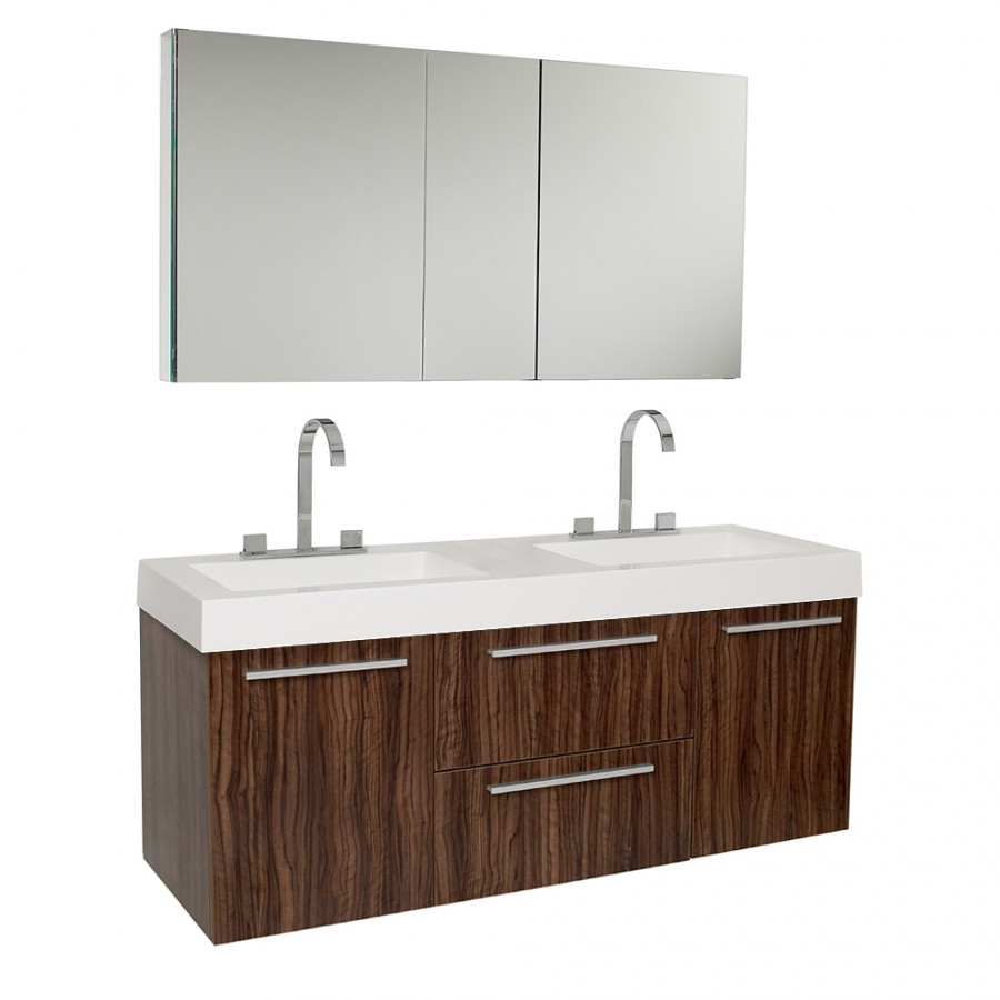 25 Bathroom Vanity With Sink
 54 25 Inch Walnut Modern Double Sink Bathroom Vanity
