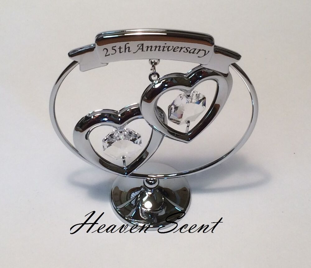 25th Wedding Anniversary Gift
 25th Silver Wedding Anniversary Gift Ideas with Swarovski