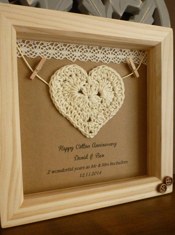 2nd Wedding Anniversary Gift
 Cotton anniversary present 2nd wedding anniversary by