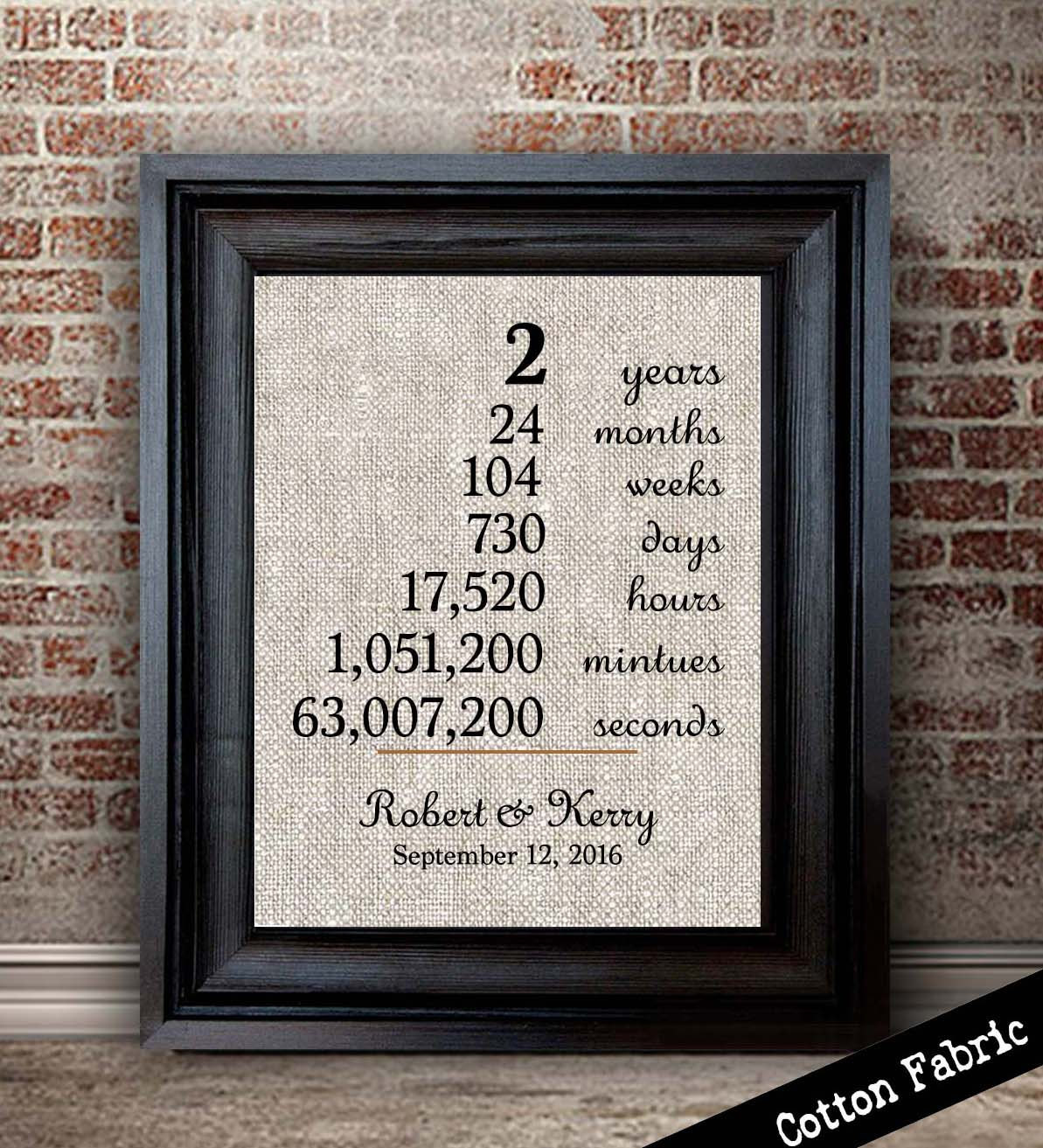 2nd Wedding Anniversary Gifts For Her
 Cotton Anniversary Gift for Her Wedding Anniversary Print