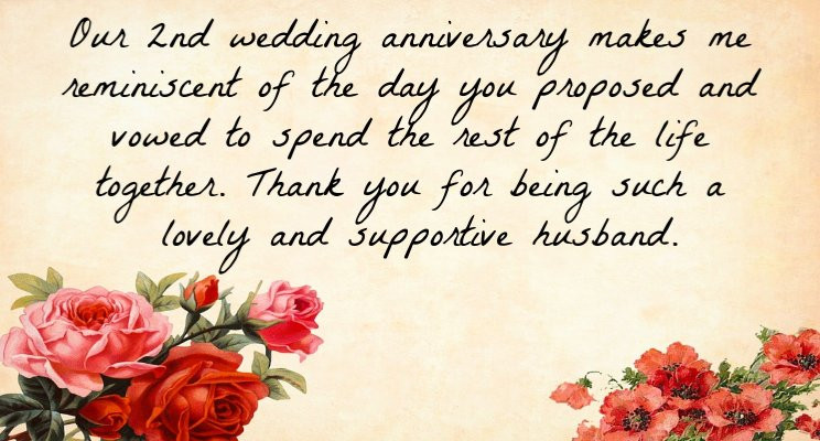 2Nd Wedding Anniversary Quotes
 Best Wedding Anniversary Wishes For Husband Quotes