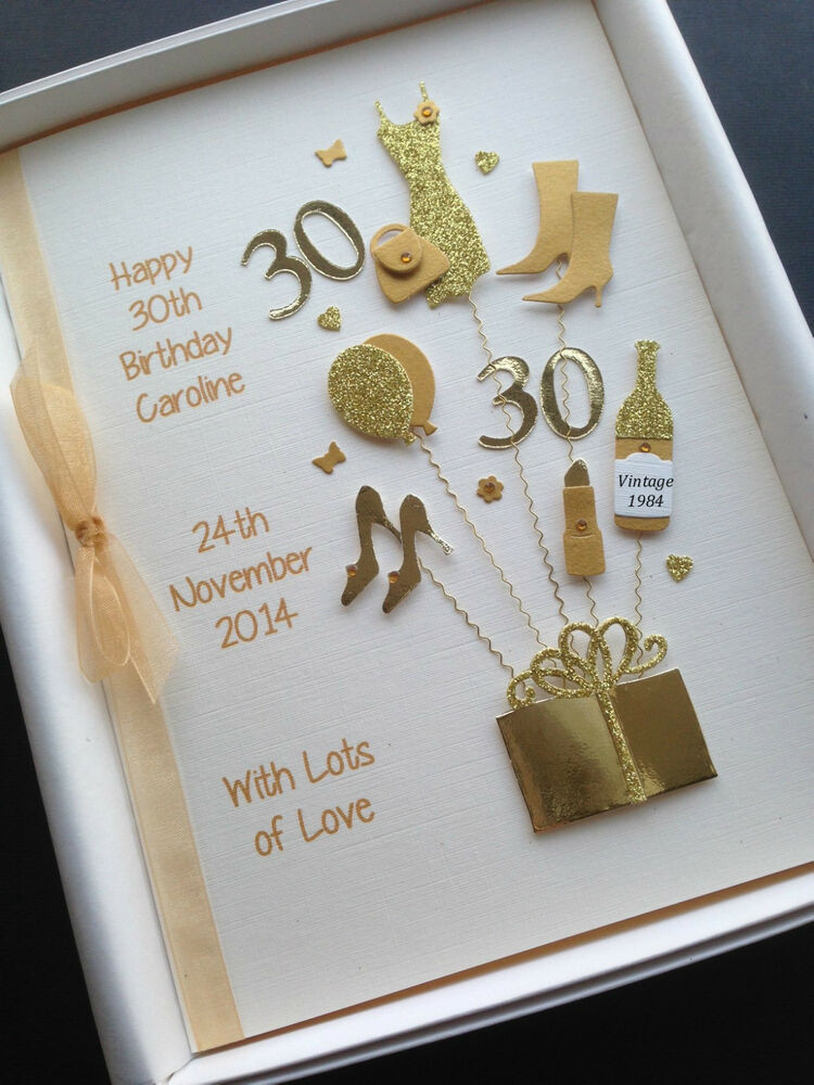 30Th Birthday Gift Ideas For Wife
 PERSONALISED 30th BIRTHDAY CARD FOR DAUGHTER WIFE SISTER