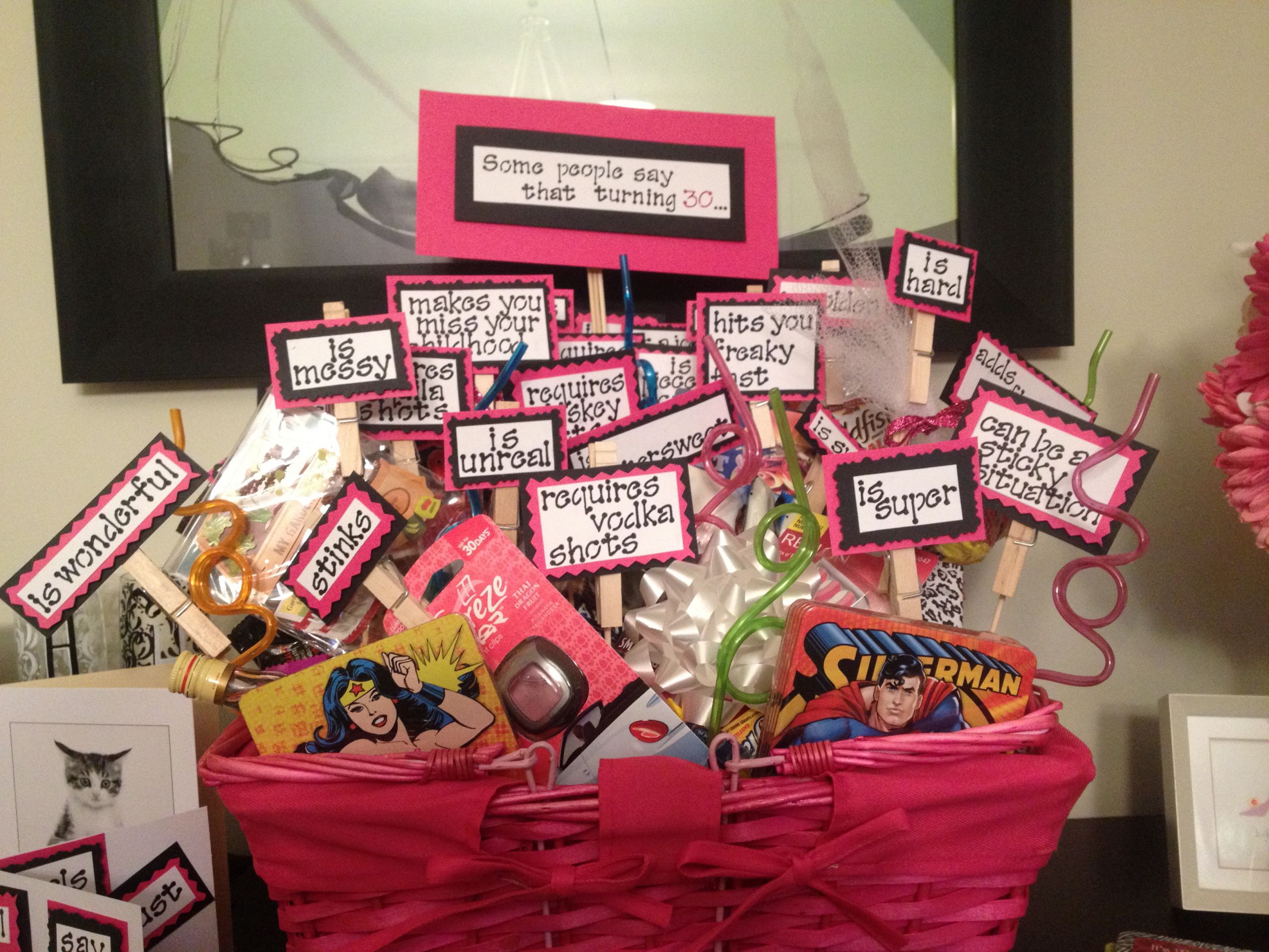 30Th Birthday Gift Ideas For Women
 Turning 30 Birthday Basket