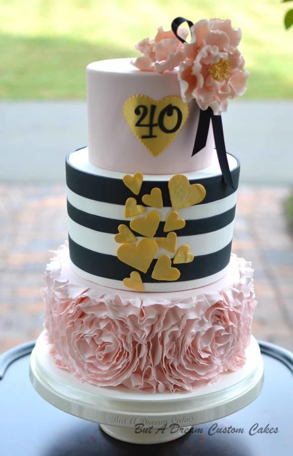 40th Birthday Cake Ideas For Her
 40th birthday cake Cake by Elisabeth Palatiello