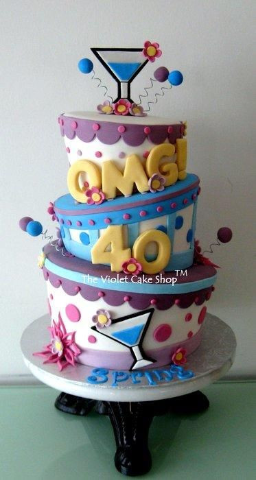 40th Birthday Cake Ideas For Her
 OMG 40 Celebration Cake in 2019