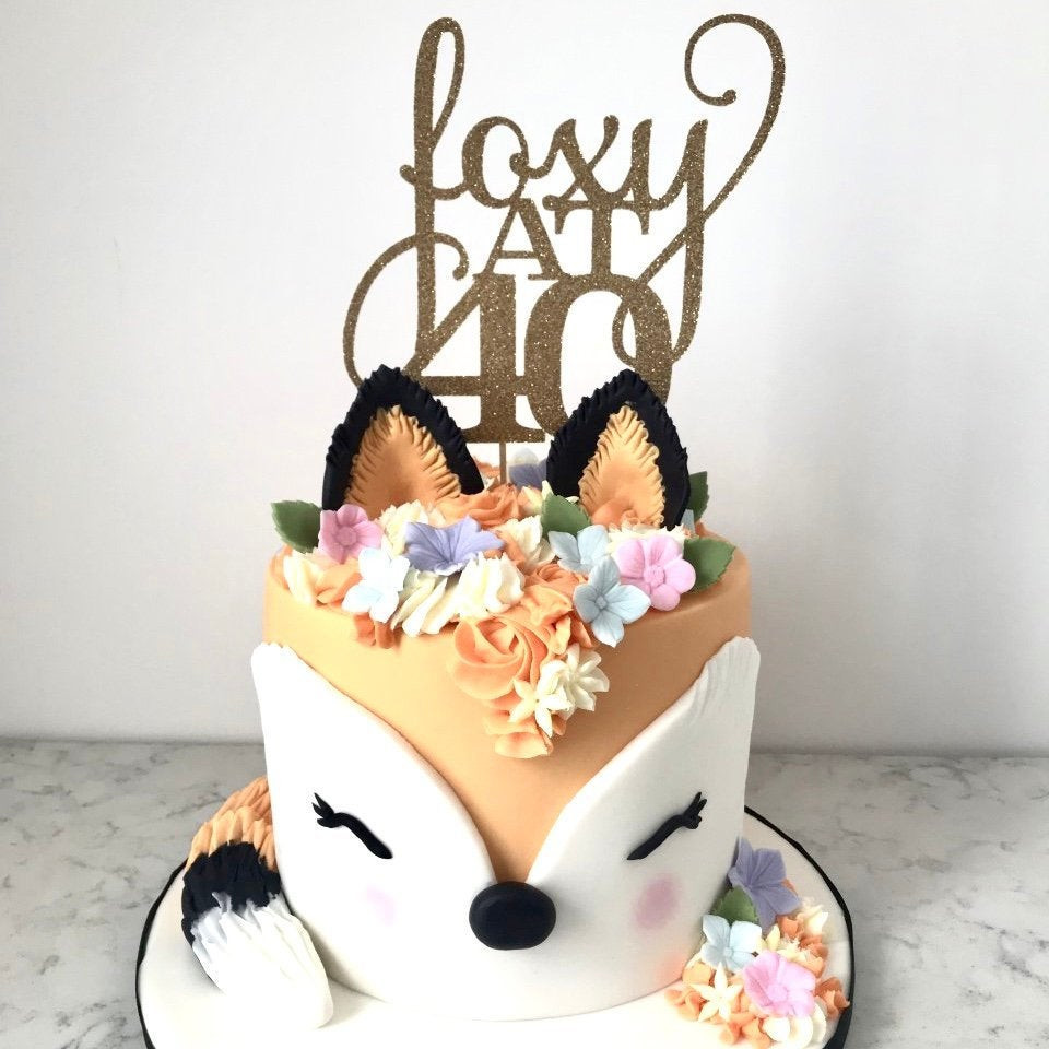 40th Birthday Cake Ideas For Her
 40th Birthday Cake Topper for Her Woman Foxy at 40