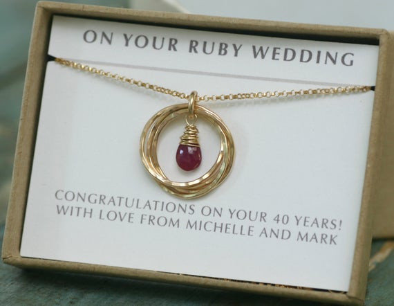 40th Birthday Gift Ideas For Wife
 Ruby wedding t 40th anniversary t ruby anniversary