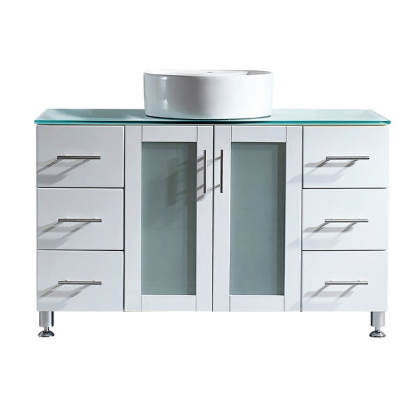 48 Bathroom Vanity Without Top
 Shop Vinnova Tuscany 48 inch Single Vanity in White with