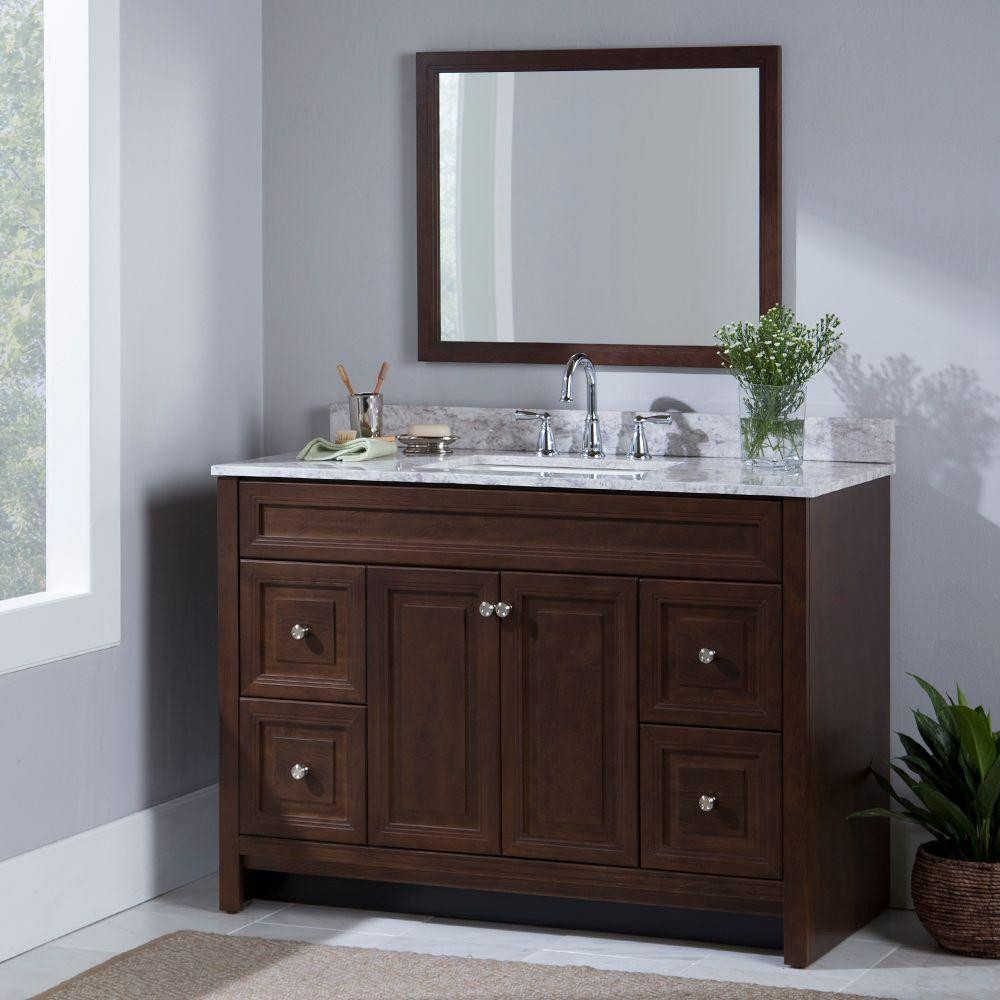 48 Bathroom Vanity Without Top
 Home Decorators Collection Brinkhill 48 in W Bath Vanity