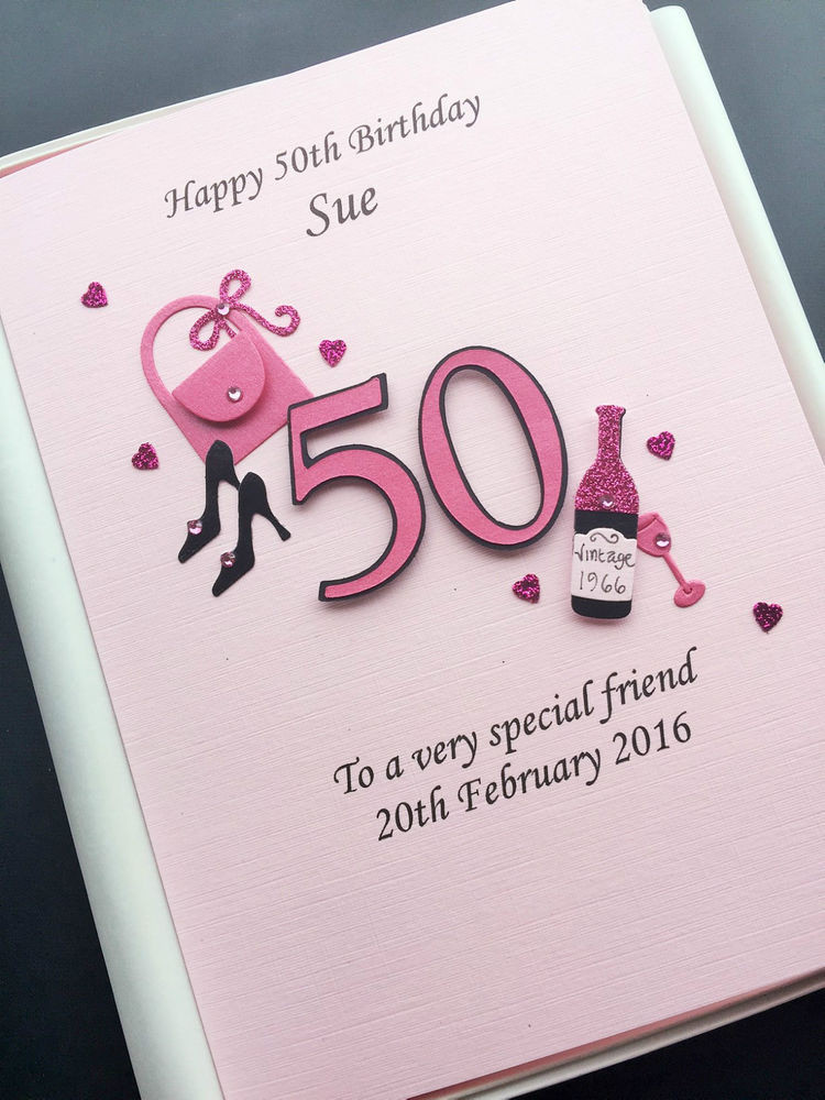 50Th Birthday Gift Ideas For Wife
 PERSONALISED 50th BIRTHDAY CARD FOR DAUGHTER WIFE MUM