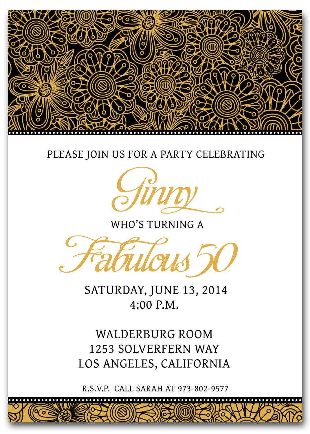 50th Birthday Invitation Templates
 50th Birthday Invitation Templates Free Printable