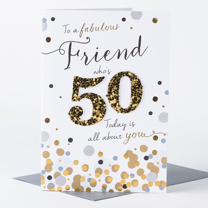 50th Birthday Wishes For Friends
 50th Birthday Card Friend Who s 50