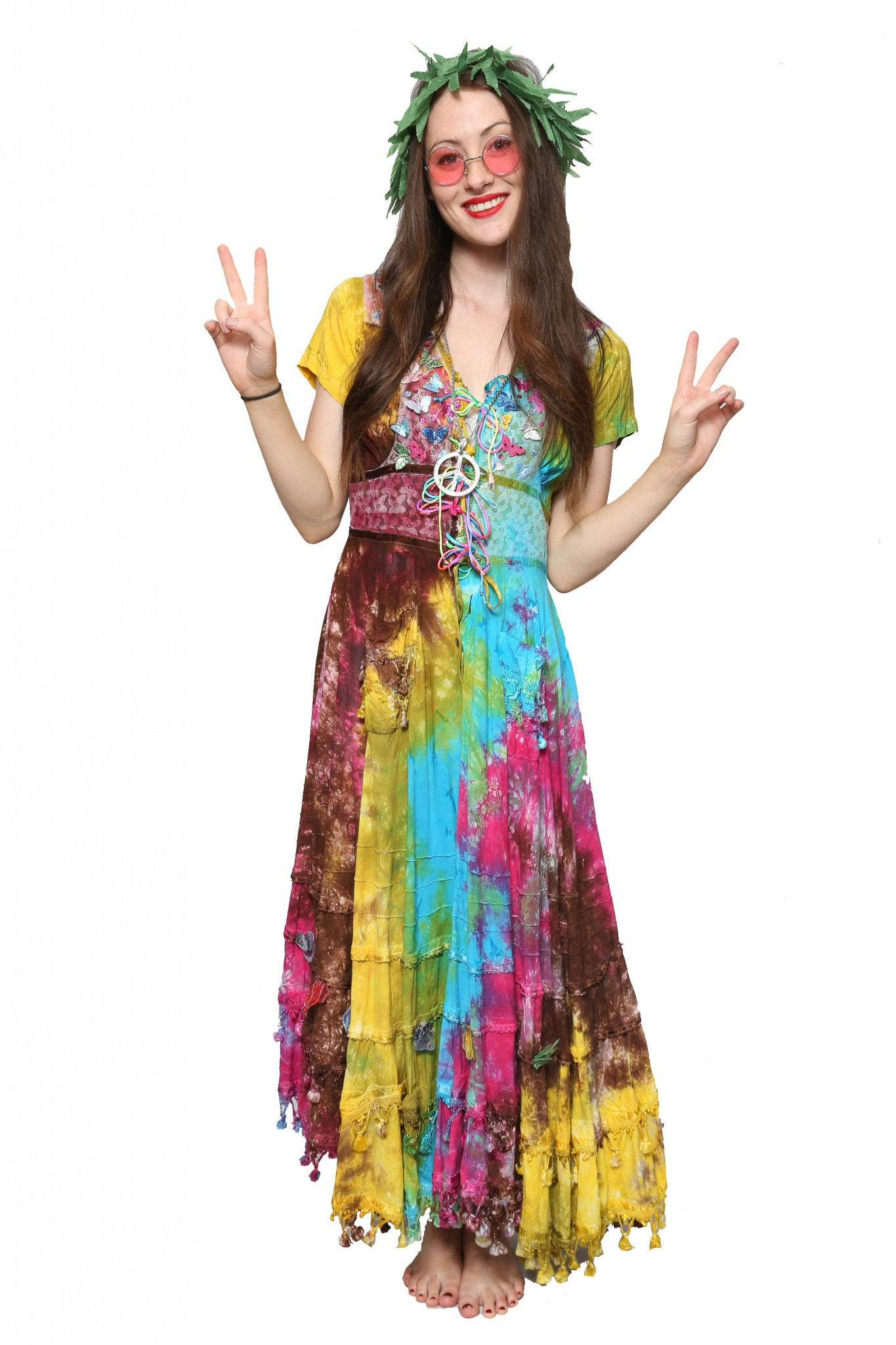 60'S Flower Child Fashion
 1960s Hippie Tie Dye Butterfly Girl Fancy That