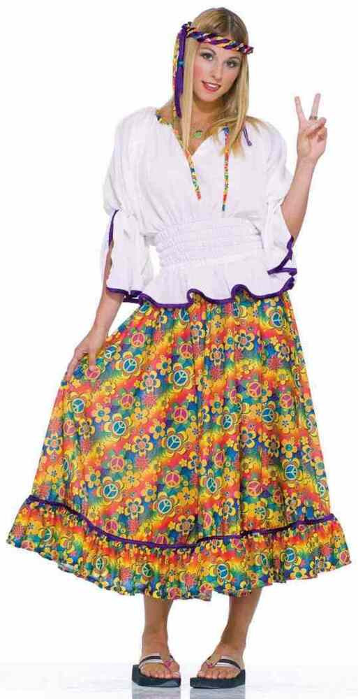 60'S Flower Child Fashion
 Woodstock Girl 60 s Hippie Flower Child Fancy Dress Up