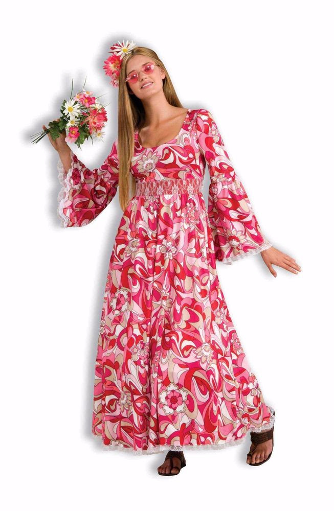 60'S Flower Child Fashion
 Flower Child 60 s Generation Hippie Dress Adult Halloween