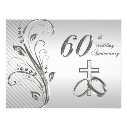 60th Wedding Anniversary Color
 60th Wedding Anniversary Invitation Card 11 Cm X 14 Cm