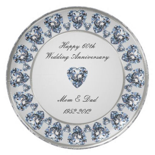 60th Wedding Anniversary Color
 60th Wedding Anniversary Plate