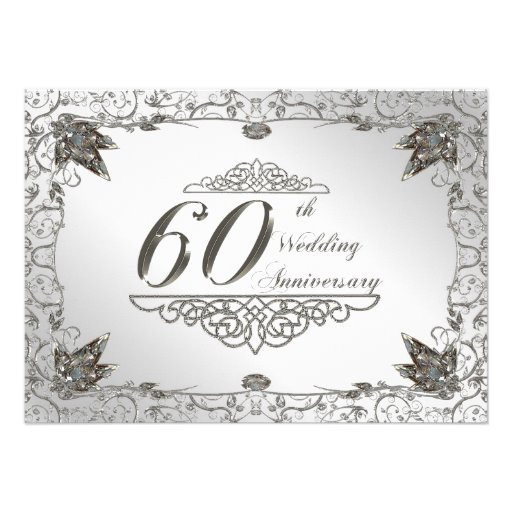 60th Wedding Anniversary Color
 60th Wedding Anniversary Invitation Card 11 Cm X 16 Cm
