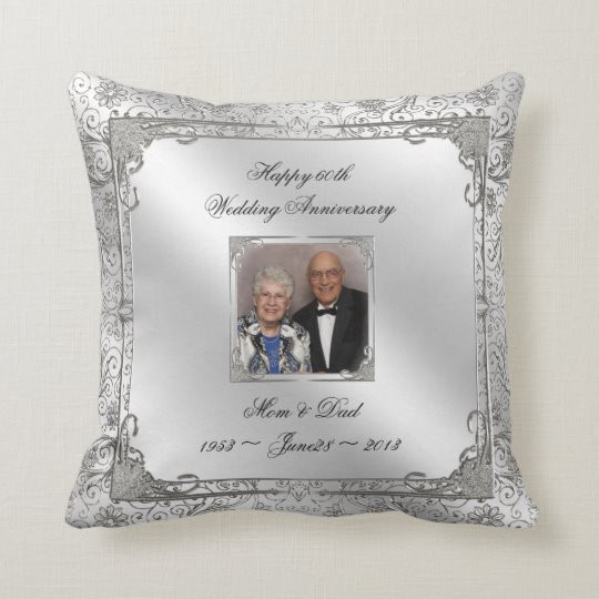 60th Wedding Anniversary Color
 60th Wedding Anniversary Throw Pillow