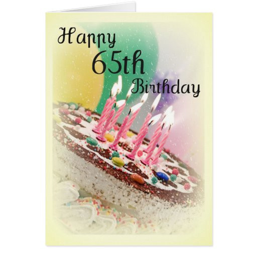 65th Birthday Wishes
 65th Birthday Card
