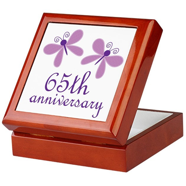 65th Wedding Anniversary Color
 65th Anniversary Wedding Keepsake Box by anniversarytshirts