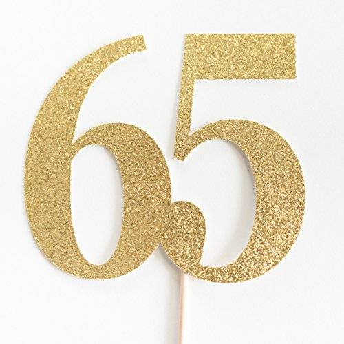 65th Wedding Anniversary Color
 Amazon Gold Glitter 65 Cake Topper 65th Anniversary