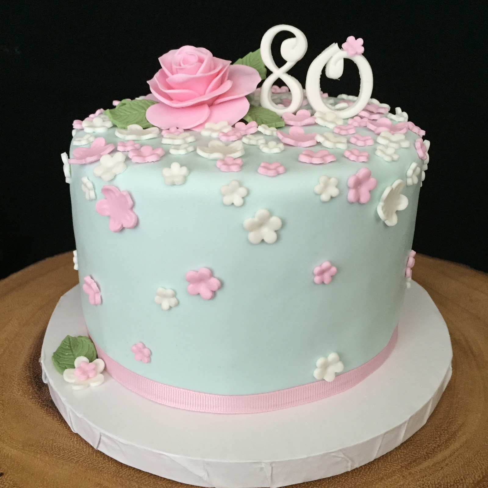 80th Birthday Cake
 80th Birthday Cake and Cupcakes