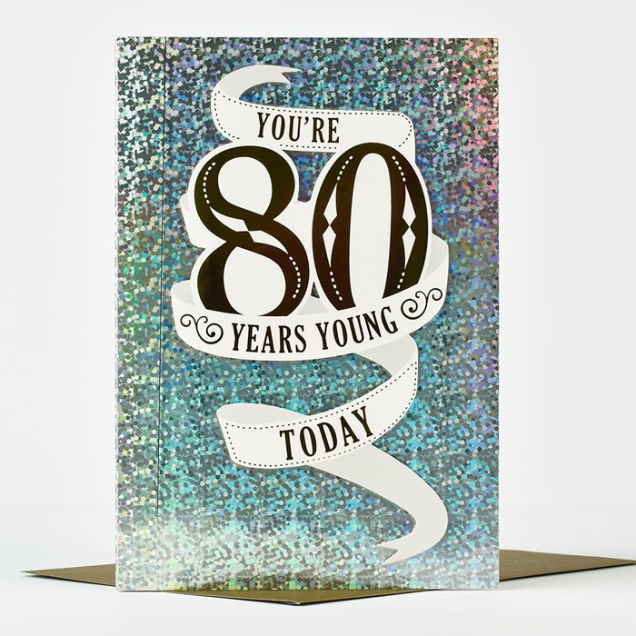 80th Birthday Cards
 80th Birthday Card Silver