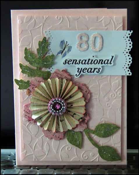 80th Birthday Cards
 Altered Scrapbooking Mom s 80th Birthday Card