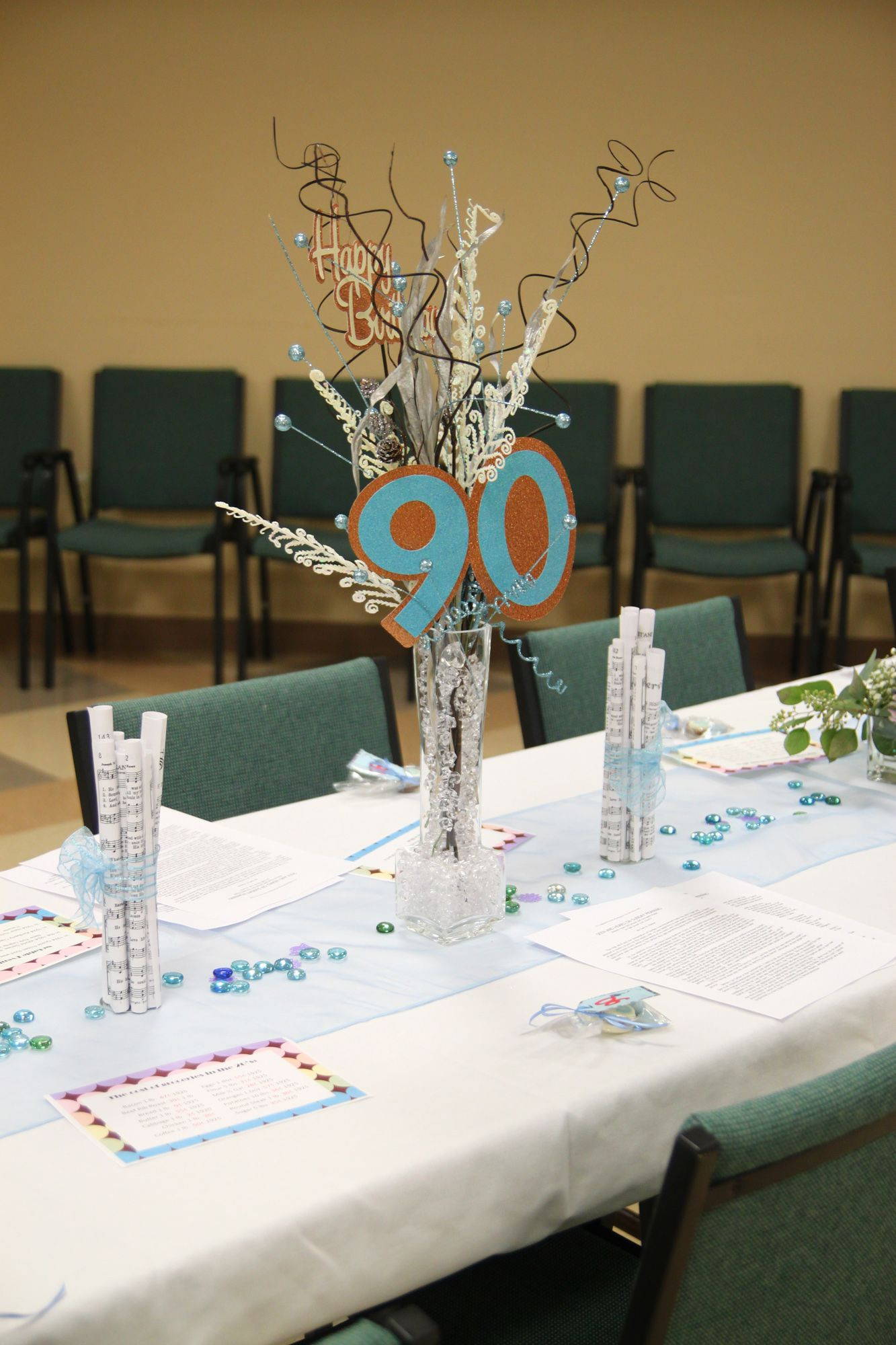 90Th Birthday Party Ideas Decorations
 Centerpieces for Mom s 90th birthday