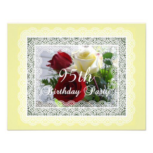 95Th Birthday Gift Ideas
 95th Birthday Party Celebration Red Yellow Roses 4 25x5 5