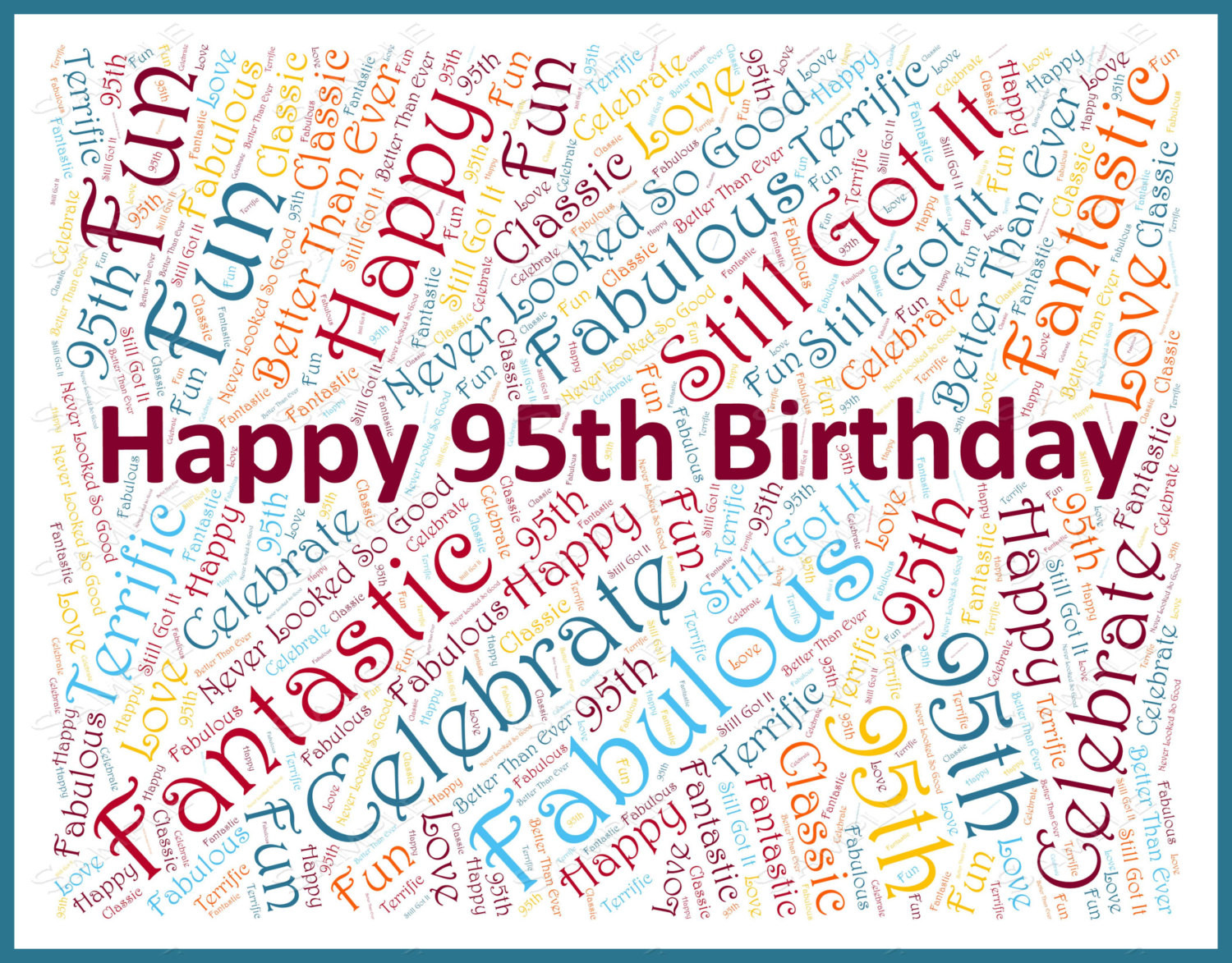95Th Birthday Gift Ideas
 Birthday Party 95th Decoration 95th Birthday by JDPPrints
