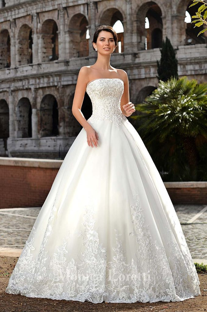 A Line Ball Gown Wedding Dresses
 Lace long sleeve a line ball Gown Wedding Dress – Bela Bridal