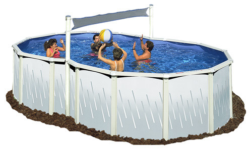 Above Ground Pool Volleyball Nets
 18 x 24 x 48" NET POLE GAME POOL ABOVE GROUND Pump