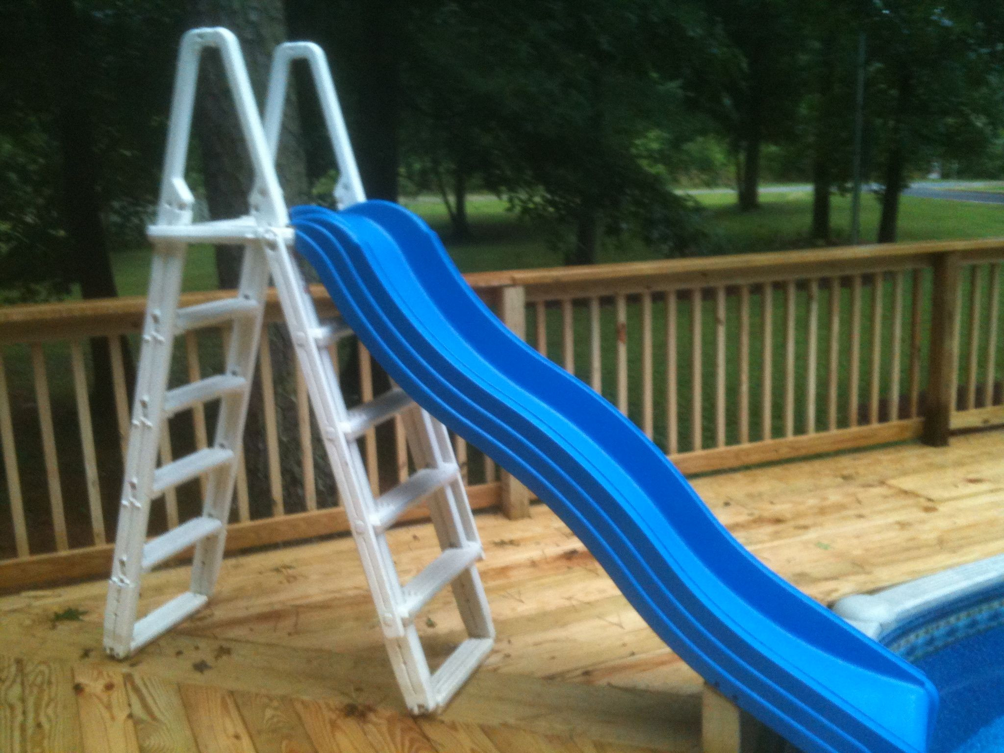 Above Ground Swimming Pool Slides
 I did this over the weekend My wife found the slide at a