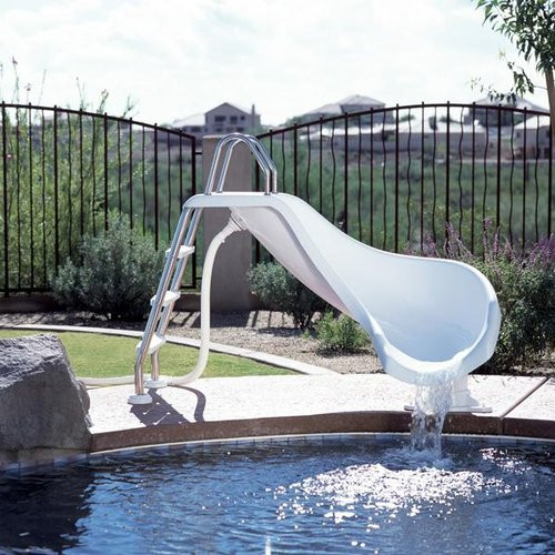 Above Ground Swimming Pool Slides
 Inter Fab ZM CR SS Zoomerang Right Turn plete Pool