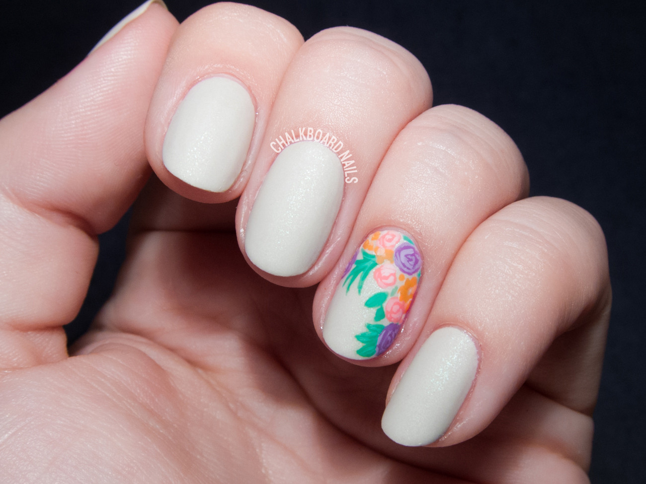 Accent Nail Designs
 Floral Bouquet Accent Nail with OCC Cosplay Nail Lacquers