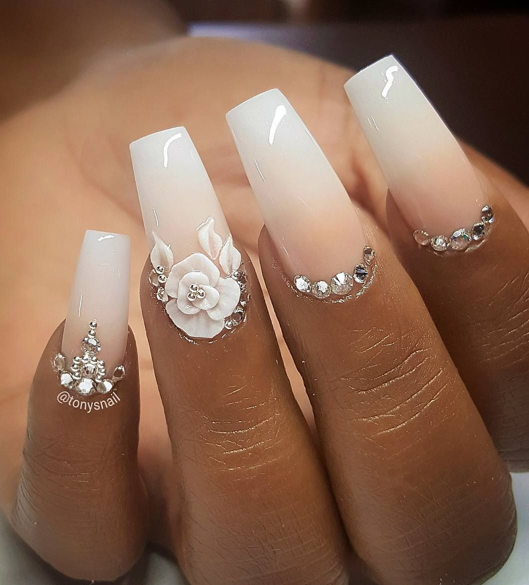 Acrylic Nails For Wedding
 Brunasn → Instagram Pinterest