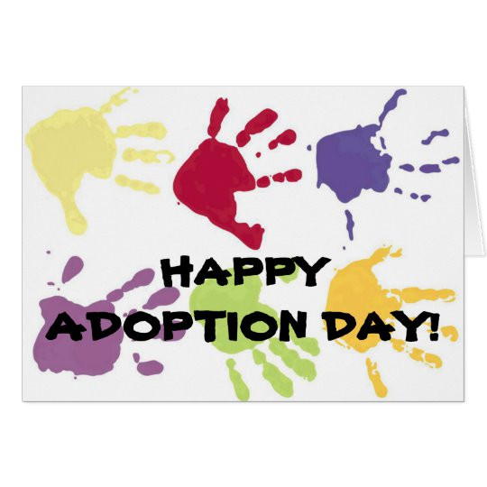 Adoption Gift Ideas For Older Child
 HAPPY ADOPTION DAY childrens hands card