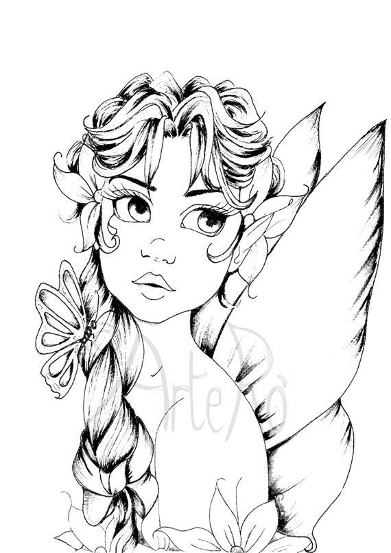 Adult Coloring Pages Fairies
 Fairy coloring page The Art Therapy …