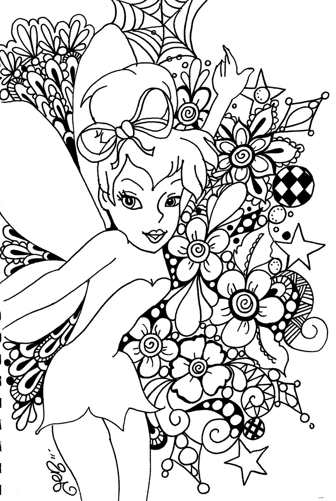 Adult Coloring Pages Fairies
 FAIRY COLORING PAGES