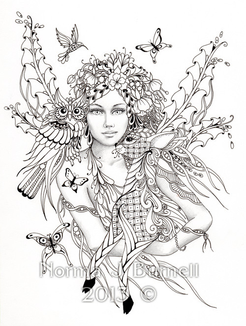 Adult Coloring Pages Fairies
 Fairy Tangles May 2013