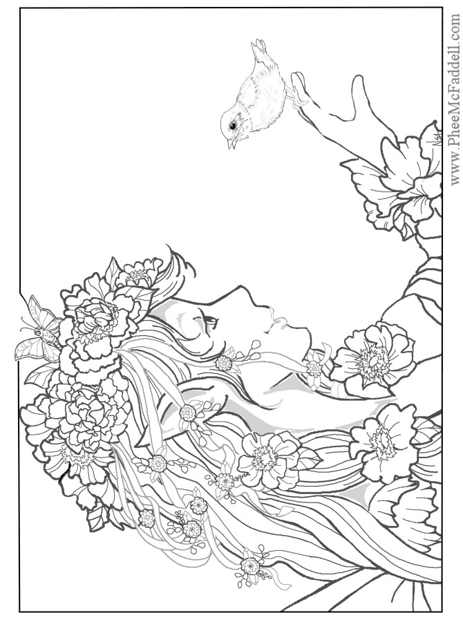 Adult Coloring Pages Fairies
 Enchanted Designs Fairy & Mermaid Blog Free Fairy Fantasy