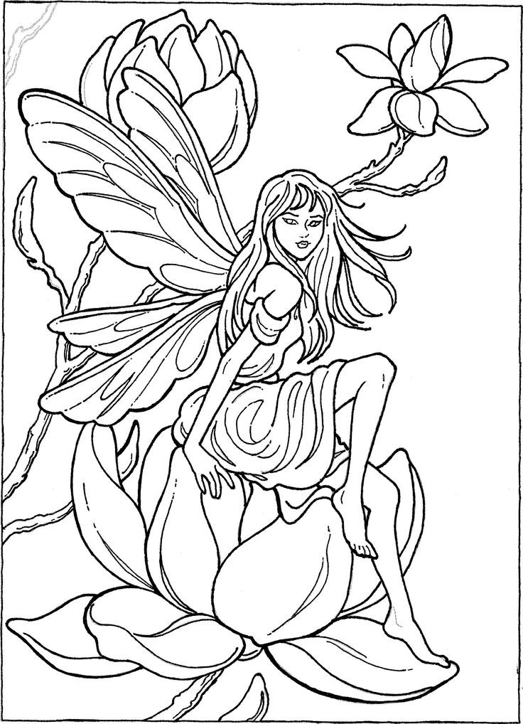 Adult Coloring Pages Fairies
 Fairy Coloring Page … Coloring