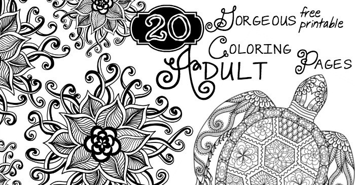 Adult Coloring Pages Free Printable
 20 Gorgeous Free Printable Adult Coloring Pages Page 4